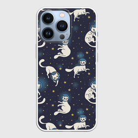 Чехол для iPhone 13 Pro с принтом Космокотики ,  |  | звёзды | космос | кот | котик | кошка | паттерн | скафандр