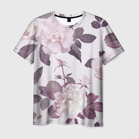 Мужская футболка 3D с принтом Розы , 100% полиэфир | прямой крой, круглый вырез горловины, длина до линии бедер | Тематика изображения на принте: flower | rose | лепестки | розы | сад | цветок | цветы