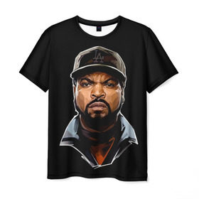 Мужская футболка 3D с принтом Ice Cube 1 , 100% полиэфир | прямой крой, круглый вырез горловины, длина до линии бедер | Тематика изображения на принте: ice cube | oshea jackson | rap | айс кьюб | гангста рэп | о’ши дже́ксон | рэп