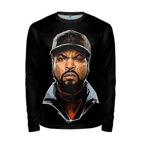 Мужской лонгслив 3D с принтом Ice Cube 1 , 100% полиэстер | длинные рукава, круглый вырез горловины, полуприлегающий силуэт | Тематика изображения на принте: ice cube | oshea jackson | rap | айс кьюб | гангста рэп | о’ши дже́ксон | рэп