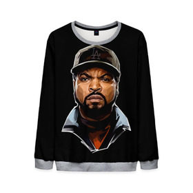 Мужской свитшот 3D с принтом Ice Cube 1 , 100% полиэстер с мягким внутренним слоем | круглый вырез горловины, мягкая резинка на манжетах и поясе, свободная посадка по фигуре | Тематика изображения на принте: ice cube | oshea jackson | rap | айс кьюб | гангста рэп | о’ши дже́ксон | рэп
