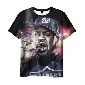 Мужская футболка 3D с принтом Ice Cube 4 , 100% полиэфир | прямой крой, круглый вырез горловины, длина до линии бедер | Тематика изображения на принте: ice cube | oshea jackson | rap | айс кьюб | гангста рэп | о’ши дже́ксон | рэп