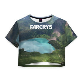 Женская футболка 3D укороченная с принтом Far Cry 5 , 100% полиэстер | круглая горловина, длина футболки до линии талии, рукава с отворотами | far cry | far cry 5 | фар край