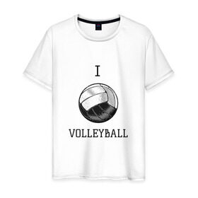 Мужская футболка хлопок с принтом My volleyball , 100% хлопок | прямой крой, круглый вырез горловины, длина до линии бедер, слегка спущенное плечо. | ball | beach | game | gamer | i | love | player | volleybal | волейбол | волейболист | игра | игрок | пляжник | спорт | спортсмен