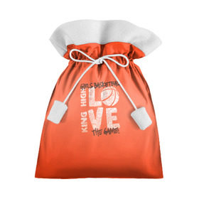 Подарочный 3D мешок с принтом По королевски высокая любовь (баскетбол девушек) , 100% полиэстер | Размер: 29*39 см | Тематика изображения на принте: basketball | love | мяч