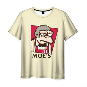Мужская футболка 3D с принтом Моррис , 100% полиэфир | прямой крой, круглый вырез горловины, длина до линии бедер | Тематика изображения на принте: donut | homer | morris | simpson | барт | гомер | мардж | мо сизлак | моррис | пончик | симпсон | симпсоны