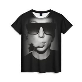 Женская футболка 3D с принтом Vape Girl , 100% полиэфир ( синтетическое хлопкоподобное полотно) | прямой крой, круглый вырез горловины, длина до линии бедер | bud | buds | girl | smoke | vape | weed | вейп | вейпер | девочка | дым