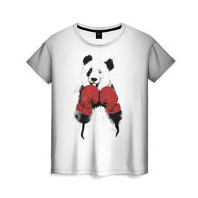 Женская футболка 3D с принтом Панда боксер , 100% полиэфир ( синтетическое хлопкоподобное полотно) | прямой крой, круглый вырез горловины, длина до линии бедер | Тематика изображения на принте: бамбук | бамбуковый медведь | бокс | боксерские | брызги | енот | животное | коала | красивый | красная книга | кунгфу | медведь | милый | мишка | очки | панда | перчатки | пот | прикол | прикольный