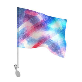 Флаг для автомобиля с принтом Space , 100% полиэстер | Размер: 30*21 см | 3d | cosmos | абстракция | арт | блики | краски | текстура