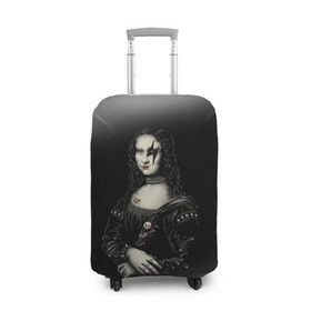 Чехол для чемодана 3D с принтом Мона Лиза Kiss , 86% полиэфир, 14% спандекс | двустороннее нанесение принта, прорези для ручек и колес | джин симмонс | картина | пол стэнли | эйс фрейли