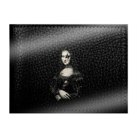 Обложка для студенческого билета с принтом Мона Лиза Kiss , натуральная кожа | Размер: 11*8 см; Печать на всей внешней стороне | Тематика изображения на принте: джин симмонс | картина | пол стэнли | эйс фрейли