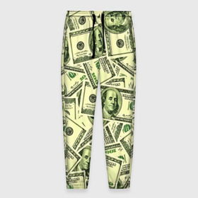 Мужские брюки 3D с принтом Benjamin Franklin , 100% полиэстер | манжеты по низу, эластичный пояс регулируется шнурком, по бокам два кармана без застежек, внутренняя часть кармана из мелкой сетки | 3d | benjamin franklin | америка | богатство | валюта | денежные купюры | деньги | доллар | зеленые | сша | текстуры