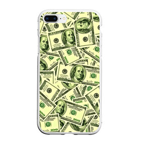 Чехол для iPhone 7Plus/8 Plus матовый с принтом Benjamin Franklin , Силикон | Область печати: задняя сторона чехла, без боковых панелей | 3d | benjamin franklin | америка | богатство | валюта | денежные купюры | деньги | доллар | зеленые | сша | текстуры
