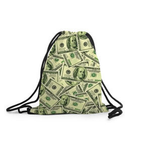 Рюкзак-мешок 3D с принтом Benjamin Franklin , 100% полиэстер | плотность ткани — 200 г/м2, размер — 35 х 45 см; лямки — толстые шнурки, застежка на шнуровке, без карманов и подкладки | 3d | benjamin franklin | америка | богатство | валюта | денежные купюры | деньги | доллар | зеленые | сша | текстуры