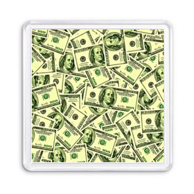 Магнит 55*55 с принтом Benjamin Franklin , Пластик | Размер: 65*65 мм; Размер печати: 55*55 мм | 3d | benjamin franklin | америка | богатство | валюта | денежные купюры | деньги | доллар | зеленые | сша | текстуры