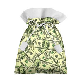 Подарочный 3D мешок с принтом Benjamin Franklin , 100% полиэстер | Размер: 29*39 см | Тематика изображения на принте: 3d | benjamin franklin | америка | богатство | валюта | денежные купюры | деньги | доллар | зеленые | сша | текстуры