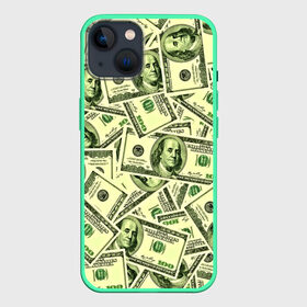 Чехол для iPhone 13 с принтом Benjamin Franklin ,  |  | 3d | benjamin franklin | америка | богатство | валюта | денежные купюры | деньги | доллар | зеленые | сша | текстуры