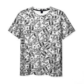 Мужская футболка 3D с принтом Benjamin Franklin $ , 100% полиэфир | прямой крой, круглый вырез горловины, длина до линии бедер | 3d | benjamin franklin | америка | богатство | валюта | денежные купюры | деньги | доллар | зеленые | сша | текстуры
