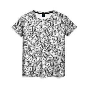 Женская футболка 3D с принтом Benjamin Franklin $ , 100% полиэфир ( синтетическое хлопкоподобное полотно) | прямой крой, круглый вырез горловины, длина до линии бедер | 3d | benjamin franklin | америка | богатство | валюта | денежные купюры | деньги | доллар | зеленые | сша | текстуры