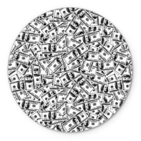 Коврик круглый с принтом Benjamin Franklin $ , резина и полиэстер | круглая форма, изображение наносится на всю лицевую часть | 3d | benjamin franklin | америка | богатство | валюта | денежные купюры | деньги | доллар | зеленые | сша | текстуры