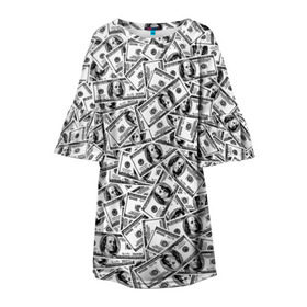 Детское платье 3D с принтом Benjamin Franklin $ , 100% полиэстер | прямой силуэт, чуть расширенный к низу. Круглая горловина, на рукавах — воланы | Тематика изображения на принте: 3d | benjamin franklin | америка | богатство | валюта | денежные купюры | деньги | доллар | зеленые | сша | текстуры