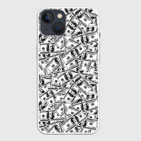 Чехол для iPhone 13 с принтом Benjamin Franklin ,  |  | 3d | benjamin franklin | америка | богатство | валюта | денежные купюры | деньги | доллар | зеленые | сша | текстуры