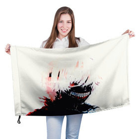 Флаг 3D с принтом tokyo ghoul , 100% полиэстер | плотность ткани — 95 г/м2, размер — 67 х 109 см. Принт наносится с одной стороны | anime | ghoul | tokyo | tokyo ghoul | гуль