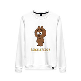 Женский свитшот хлопок с принтом Malloy (Brickleberry) , 100% хлопок | прямой крой, круглый вырез, на манжетах и по низу широкая трикотажная резинка  | Тематика изображения на принте: brickleberry | malloy