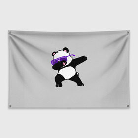 Флаг-баннер с принтом Panda , 100% полиэстер | размер 67 х 109 см, плотность ткани — 95 г/м2; по краям флага есть четыре люверса для крепления | panda dab | животные | панда