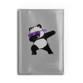 Обложка для автодокументов с принтом Panda , натуральная кожа |  размер 19,9*13 см; внутри 4 больших “конверта” для документов и один маленький отдел — туда идеально встанут права | panda dab | животные | панда
