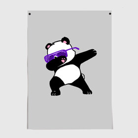Постер с принтом Panda , 100% бумага
 | бумага, плотность 150 мг. Матовая, но за счет высокого коэффициента гладкости имеет небольшой блеск и дает на свету блики, но в отличии от глянцевой бумаги не покрыта лаком | panda dab | животные | панда