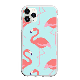 Чехол для iPhone 11 Pro матовый с принтом Flamingos pattern , Силикон |  | Тематика изображения на принте: animals | beautiful | bird | birds | birdy | blue | color | flamingo | nature | wild | белое | голубое | животные | красивое | красота | милое | природа | птица | птицы | птичка | птички | синее | фламинго | цвет | яркое