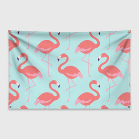 Флаг-баннер с принтом Flamingos pattern , 100% полиэстер | размер 67 х 109 см, плотность ткани — 95 г/м2; по краям флага есть четыре люверса для крепления | animals | beautiful | bird | birds | birdy | blue | color | flamingo | nature | wild | белое | голубое | животные | красивое | красота | милое | природа | птица | птицы | птичка | птички | синее | фламинго | цвет | яркое