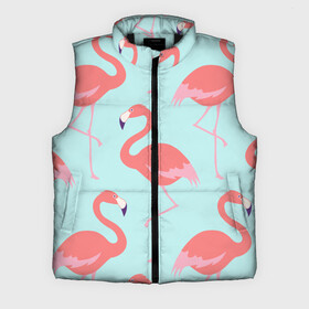 Мужской жилет утепленный 3D с принтом Flamingos pattern ,  |  | Тематика изображения на принте: animals | beautiful | bird | birds | birdy | blue | color | flamingo | nature | wild | белое | голубое | животные | красивое | красота | милое | природа | птица | птицы | птичка | птички | синее | фламинго | цвет | яркое