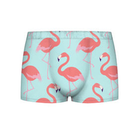 Мужские трусы 3D с принтом Flamingos pattern , 50% хлопок, 50% полиэстер | классическая посадка, на поясе мягкая тканевая резинка | animals | beautiful | bird | birds | birdy | blue | color | flamingo | nature | wild | белое | голубое | животные | красивое | красота | милое | природа | птица | птицы | птичка | птички | синее | фламинго | цвет | яркое