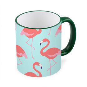 Кружка 3D с принтом Flamingos pattern , керамика | ёмкость 330 мл | animals | beautiful | bird | birds | birdy | blue | color | flamingo | nature | wild | белое | голубое | животные | красивое | красота | милое | природа | птица | птицы | птичка | птички | синее | фламинго | цвет | яркое