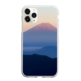 Чехол для iPhone 11 Pro матовый с принтом Фудзияма , Силикон |  | Тематика изображения на принте: fuji | вулкан | горы | рассвет | солнце | туман | утро | япония