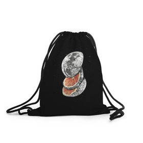 Рюкзак-мешок 3D с принтом Луна дольками , 100% полиэстер | плотность ткани — 200 г/м2, размер — 35 х 45 см; лямки — толстые шнурки, застежка на шнуровке, без карманов и подкладки | апельсин | грейпфрут | ломтики | цитрус