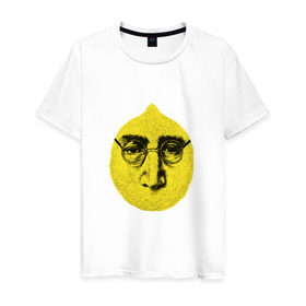Мужская футболка хлопок с принтом John Lemon карандашем , 100% хлопок | прямой крой, круглый вырез горловины, длина до линии бедер, слегка спущенное плечо. | Тематика изображения на принте: john lennon | the beatles | битлз | джон леннон | лимон