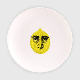 Тарелка с принтом John Lemon карандашем , фарфор | диаметр - 210 мм
диаметр для нанесения принта - 120 мм | Тематика изображения на принте: john lennon | the beatles | битлз | джон леннон | лимон