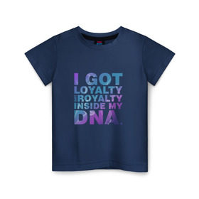 Детская футболка хлопок с принтом  DNA.  Кендрик Ламар , 100% хлопок | круглый вырез горловины, полуприлегающий силуэт, длина до линии бедер | damn | hip hop | kendrick lamar | rap | рэп