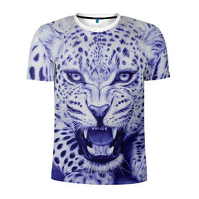 Мужская футболка 3D спортивная с принтом Леопард , 100% полиэстер с улучшенными характеристиками | приталенный силуэт, круглая горловина, широкие плечи, сужается к линии бедра | арт | гепард | дикая кошка | зверь | искусство | кошка | леопард | хищник
