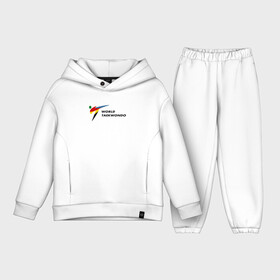 Детский костюм хлопок Oversize с принтом World Taekwondo logo ,  |  | world taekwondo | wt | логотип | тхэквондо