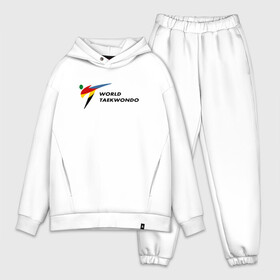 Мужской костюм хлопок OVERSIZE с принтом World Taekwondo logo ,  |  | world taekwondo | wt | логотип | тхэквондо