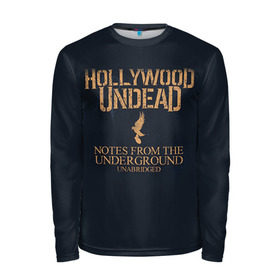 Мужской лонгслив 3D с принтом Hollywood Undead , 100% полиэстер | длинные рукава, круглый вырез горловины, полуприлегающий силуэт | hollywood undead | голливудская нежить