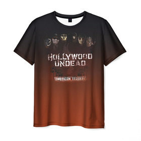 Мужская футболка 3D с принтом Hollywood Undead 2 , 100% полиэфир | прямой крой, круглый вырез горловины, длина до линии бедер | hollywood undead | голливудская нежить