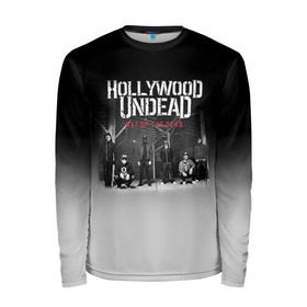 Мужской лонгслив 3D с принтом Hollywood Undead 3 , 100% полиэстер | длинные рукава, круглый вырез горловины, полуприлегающий силуэт | hollywood undead | голливудская нежить