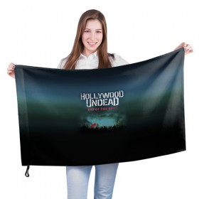 Флаг 3D с принтом Hollywood Undead 9 , 100% полиэстер | плотность ткани — 95 г/м2, размер — 67 х 109 см. Принт наносится с одной стороны | hollywood undead | голливудская нежить