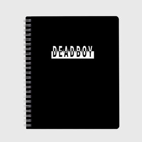 Тетрадь с принтом DeadBoy , 100% бумага | 48 листов, плотность листов — 60 г/м2, плотность картонной обложки — 250 г/м2. Листы скреплены сбоку удобной пружинной спиралью. Уголки страниц и обложки скругленные. Цвет линий — светло-серый
 | Тематика изображения на принте: bones | dead boy | deadboy | th@ kid | элмо кеннеди оконнор