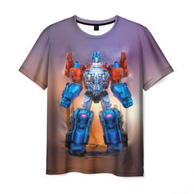 Мужская футболка 3D с принтом Трансформеры , 100% полиэфир | прямой крой, круглый вырез горловины, длина до линии бедер | robot | transformers | автобот | кибертрон | робот